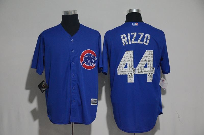 2017 MLB Chicago Cubs #44 Rizzo Blue Fashion Edition Jerseys->kansas city royals->MLB Jersey